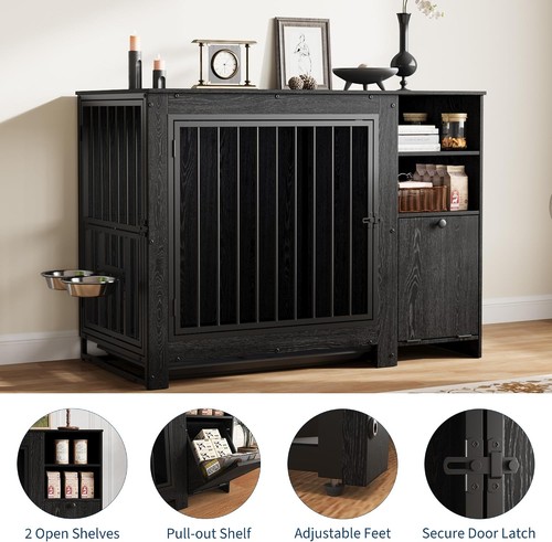 Dog crate furniture end table - furniture,